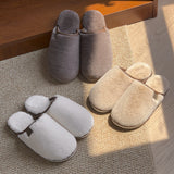 Men's autumn and winter home plush slippers