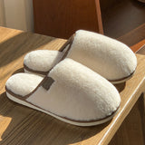 Men's autumn and winter home plush slippers