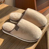 Men's autumn and winter home plush slippers