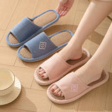 Men's and women's indoor linen slippers