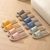 Men's and women's indoor linen slippers