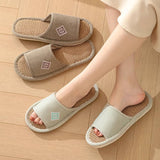 Men's and women's indoor linen slippers