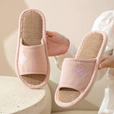 Men's and women's indoor linen slippers