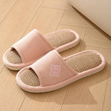 Men's and women's indoor linen slippers