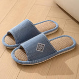 Men's and women's indoor linen slippers